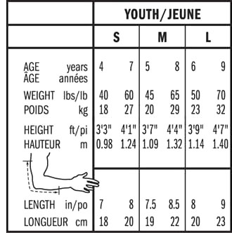 Youth Hockey Size Chart