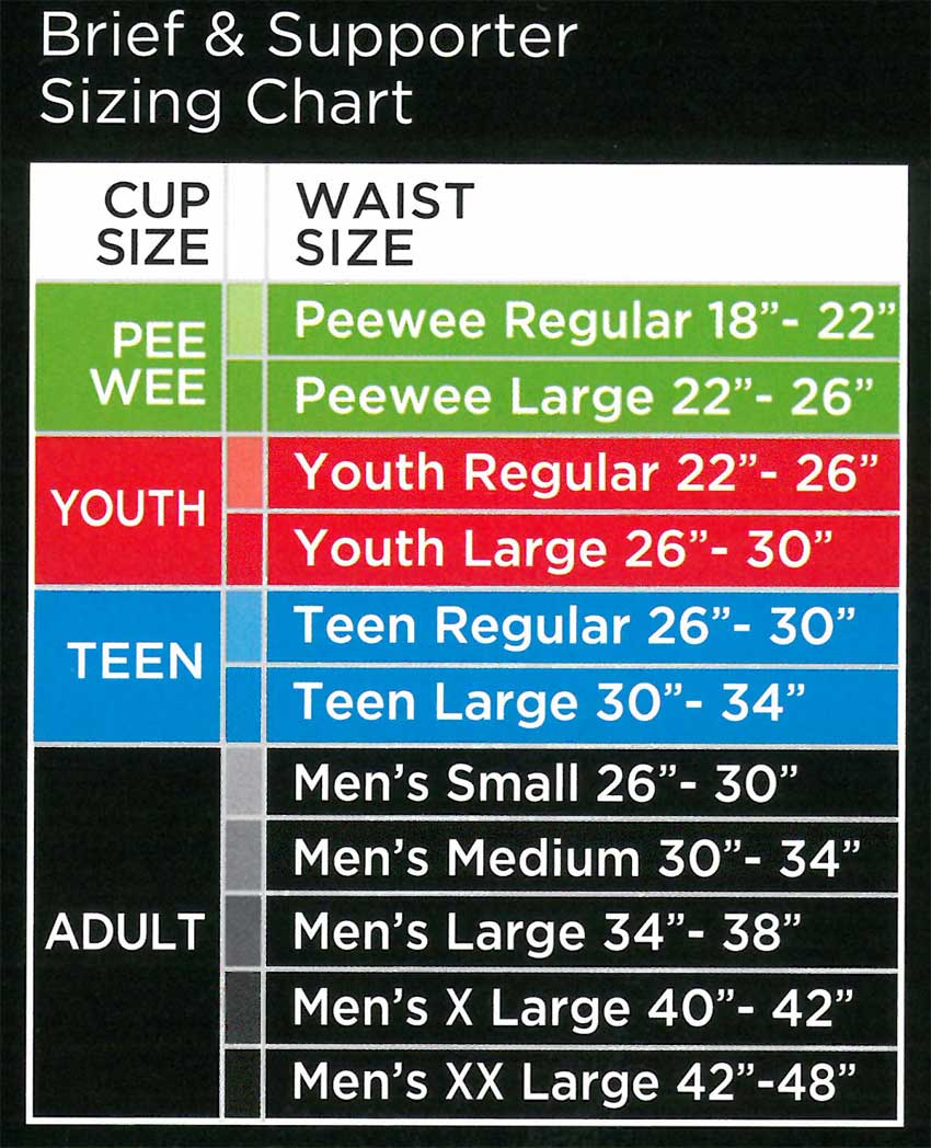 Shock Doctor Size Chart