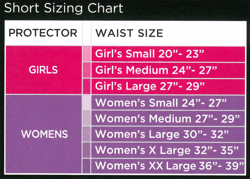 Shock Doctor Sizing Chart