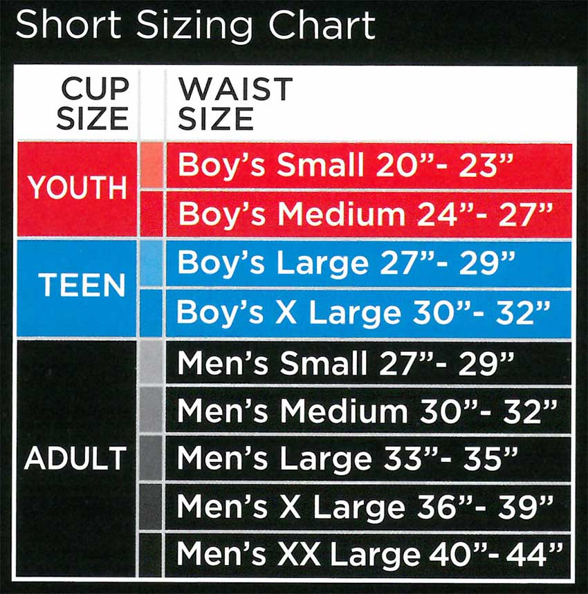 Shock Doctor Size Chart Knee