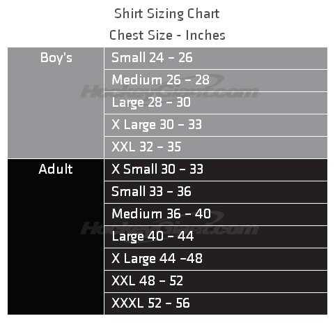 Shock Doctor Size Chart Knee