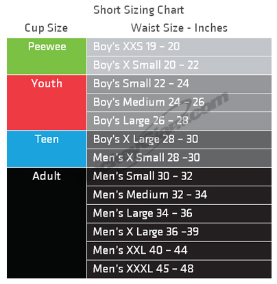 Shock Doctor Size Chart
