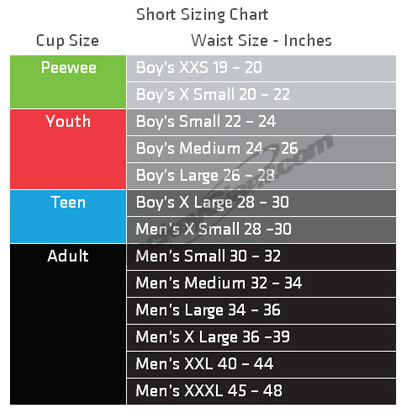 Shock Doctor Size Chart Knee