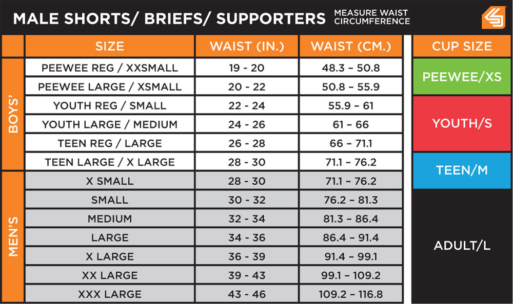 Shock Doctor Size Chart Knee