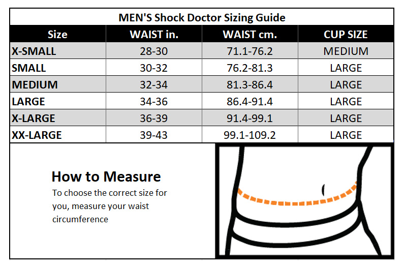 Shock Size Chart