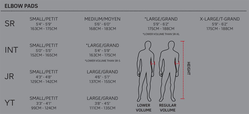 Warrior Hockey Size Chart